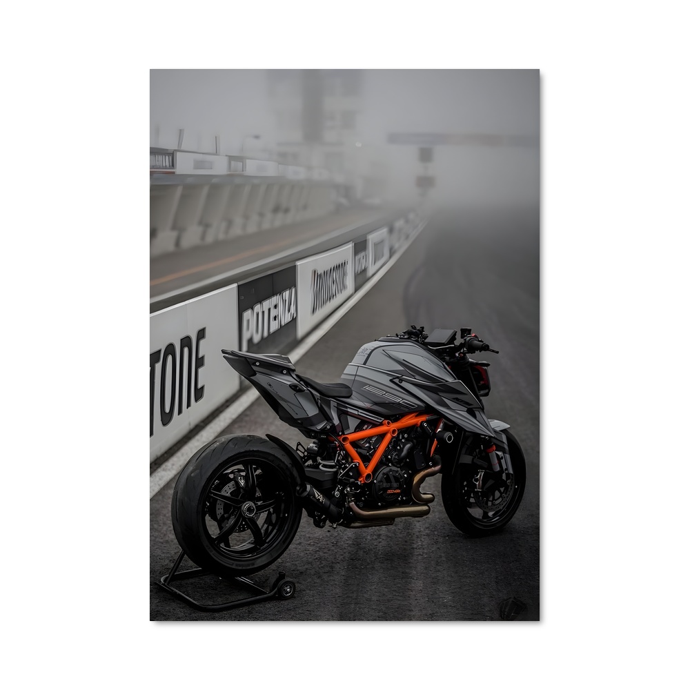 Poster Piste Brumeuse – affiche KTM Moto